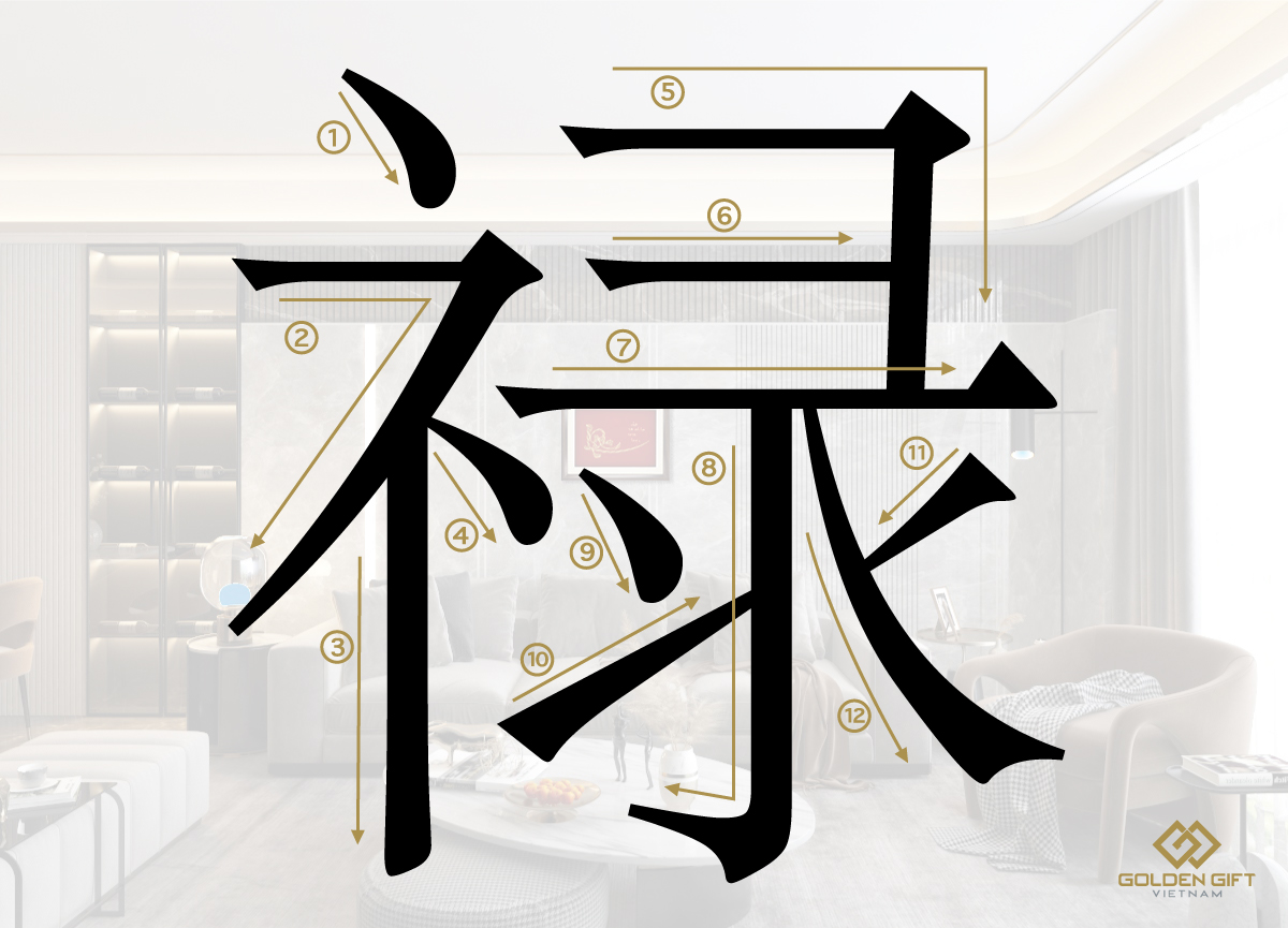cách viết chữ Lộc trong tiếng Hán